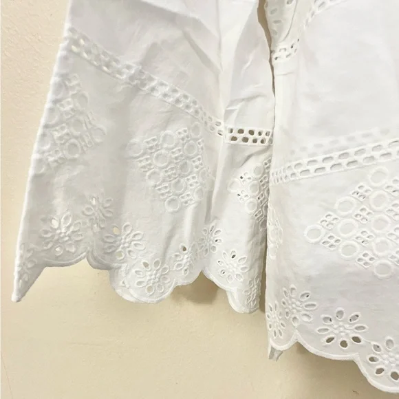 Sz S women’s Talbots White Eyelet Lace Women's Top - Picture 4 of 10